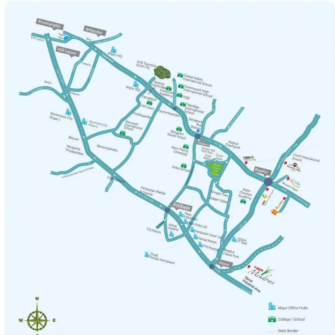 NBR Meadows Location Map